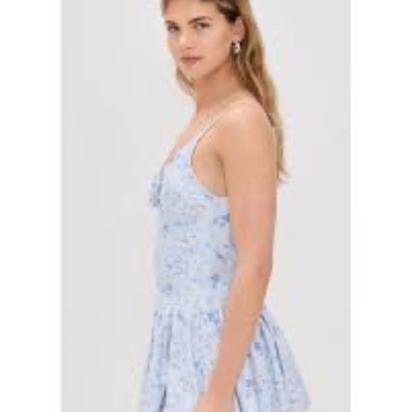 LoveShackFancy Whisper Blue Hubert Floral Active Dress - Picture 5 of 13